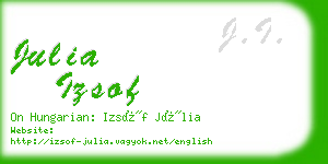 julia izsof business card